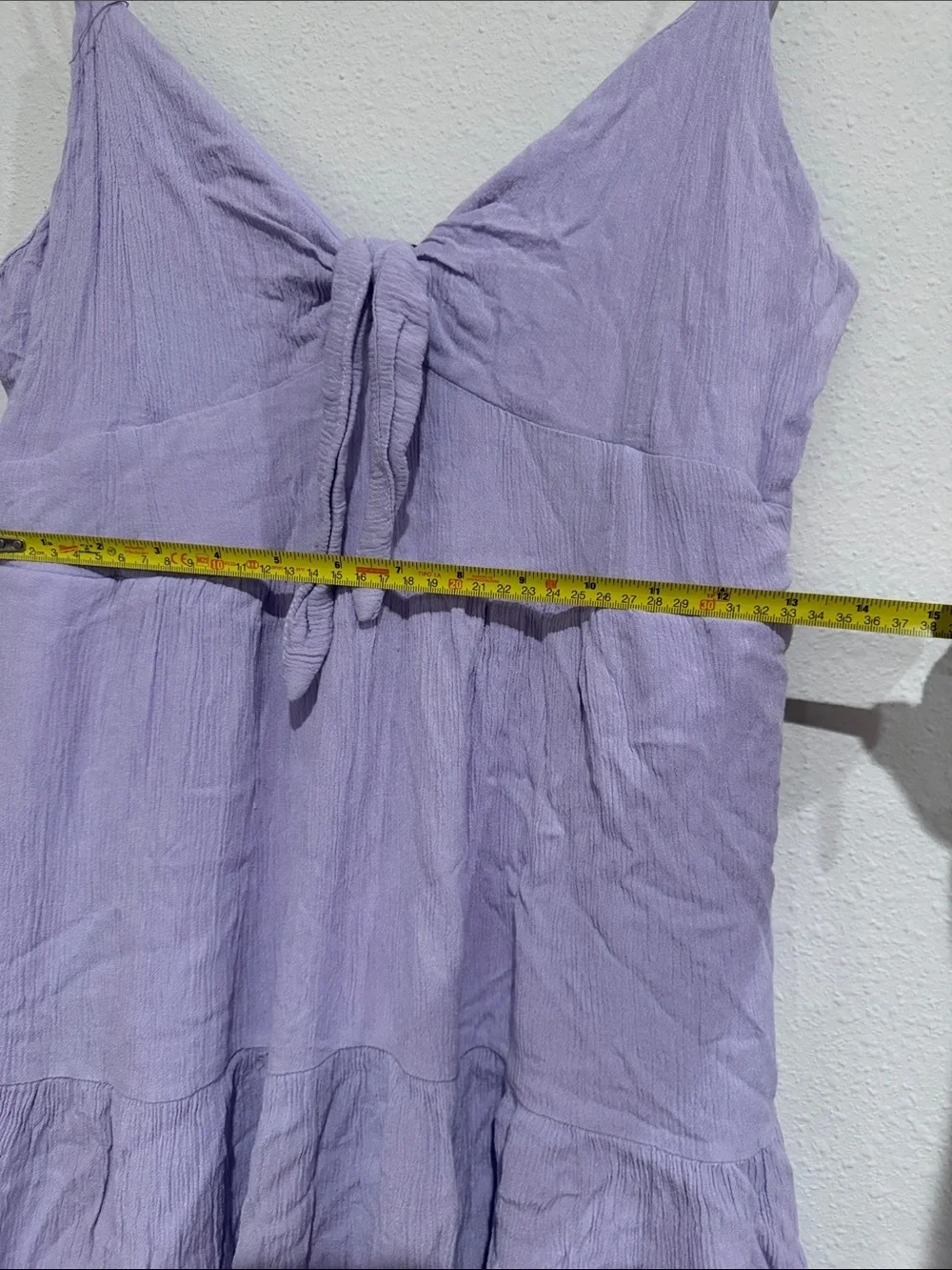 Lavender Tie-Front Spaghetti Strap Tank Top